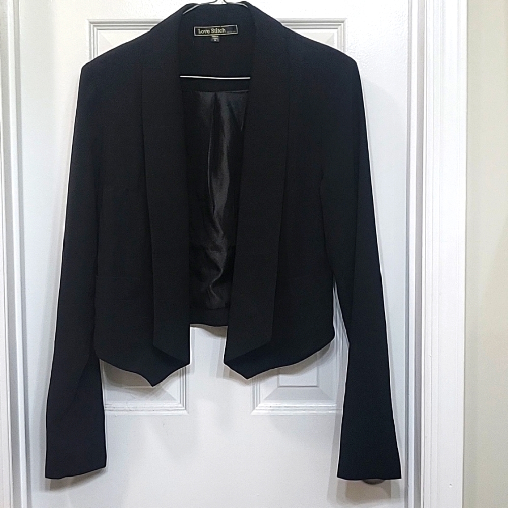 Cropped Black Blazer, size Medium